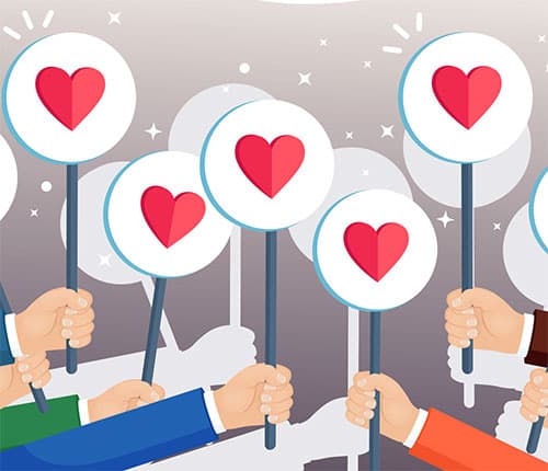 testimonials Hands holding hearts